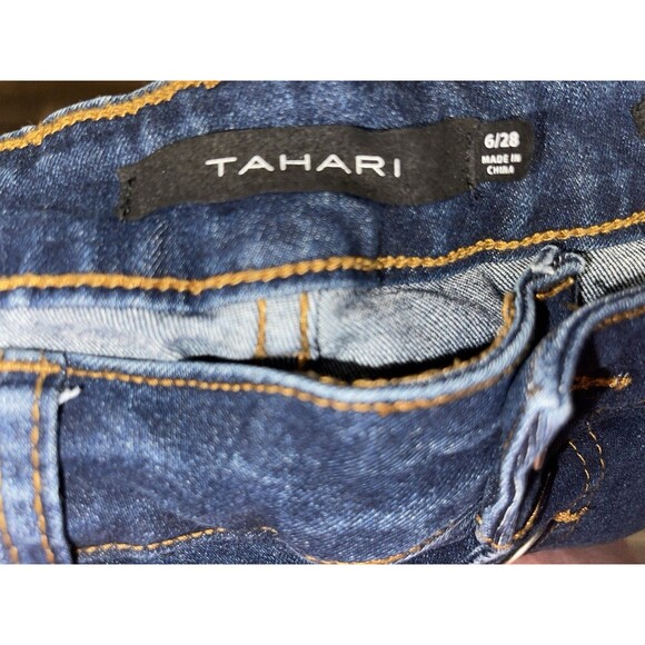 Tahari Jeans Button Fly Skinny Dark Rinse Women’s 6/28 - Picture 7 of 10